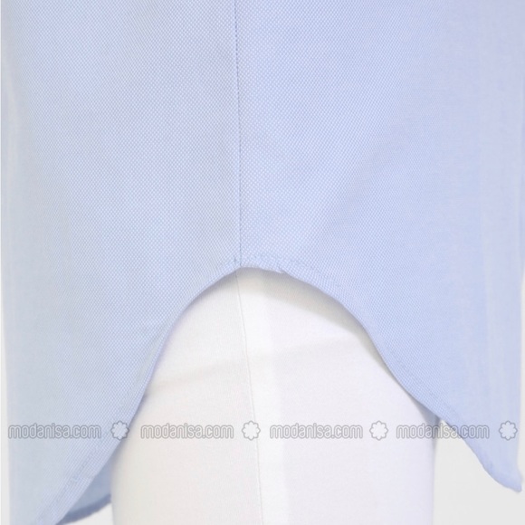 Light Blue - Point Collar - Tunic - Picture 2 of 3